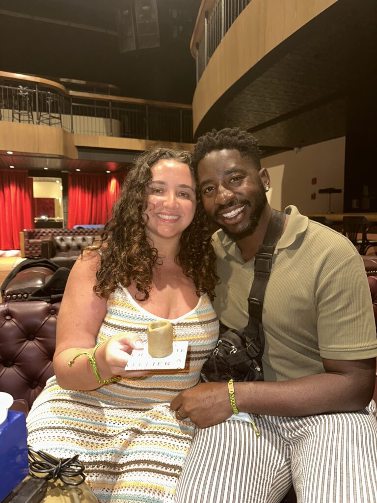 Enjoying a mini Pottery class together!